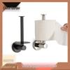 Punch-Free Stainless Steel Toilet Paper & Tissue Holder with Kitchen Hanging Lid Rack