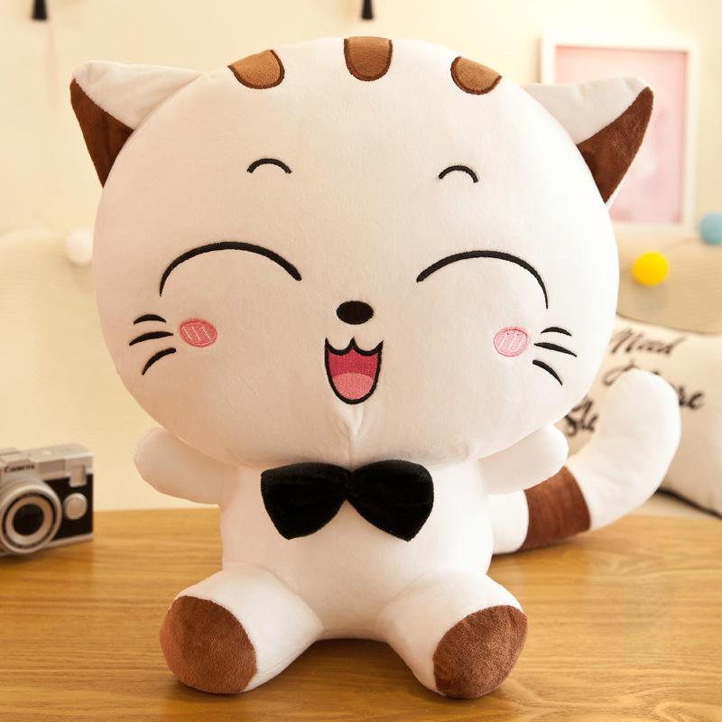 Cute big face cat plush toy doll throw pillow cat doll rag doll children's birthday gift