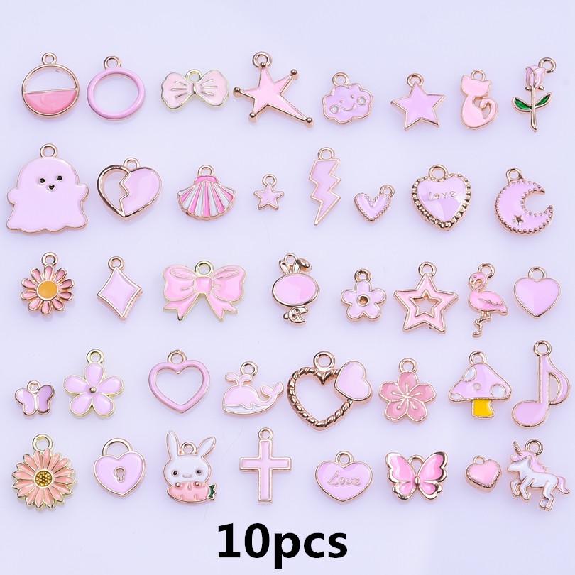 Mixed Pendants Enamel/Bracelet Charm Trinkets Flower Pendant For Jewelry Making DIY Materials Wholesale Items For Resale In Bulk