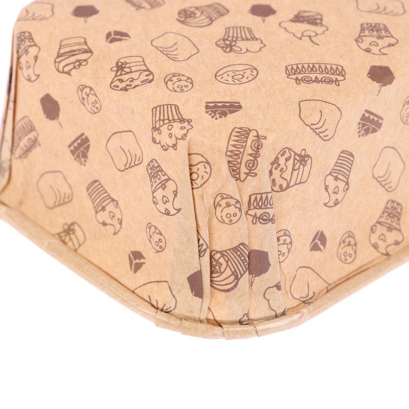 50Pcs Square High Temperature Resistant Oil-Proof Chiffon Roll Cake Cup