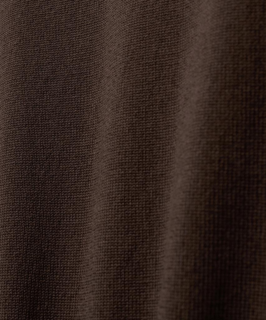 NOIRER Silky V-Neck Knit (Brown)