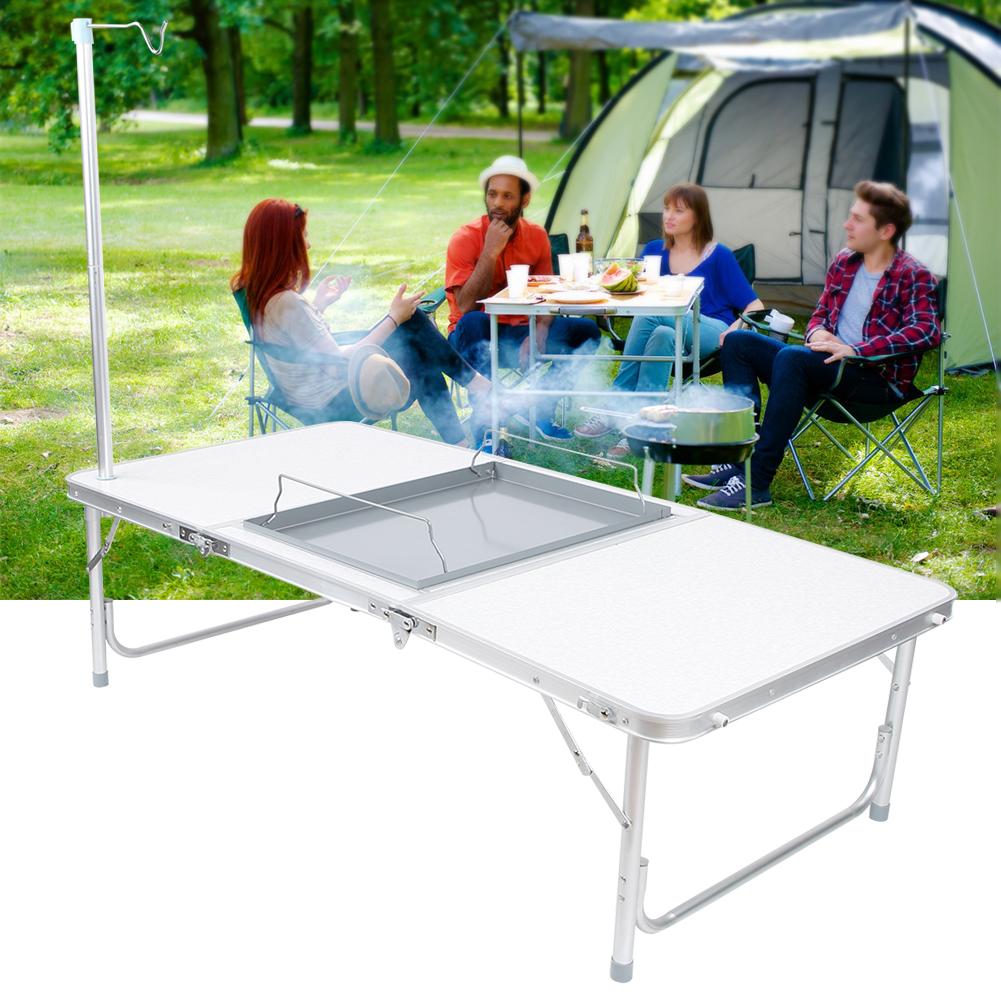 Folding Table Portable Aluminum Alloy Multipurpose Indoor Outdoor Party Camping Furniture Supplies
