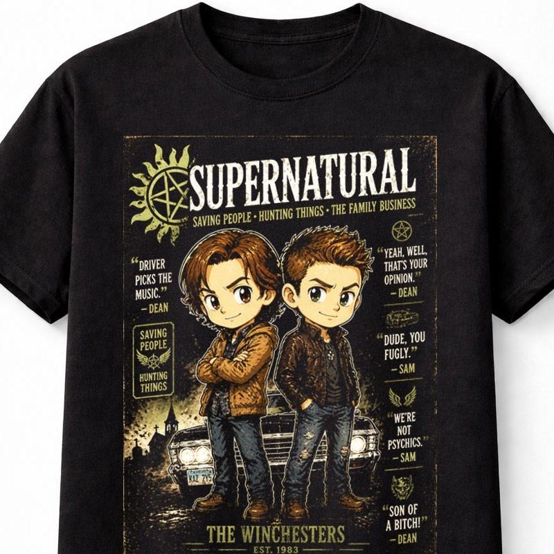 Supernatural Winchester Brothers Dean Sam Hunter TV Graphic Unisex TShirt