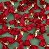 10/50PCS Christmas Sparkling Bows Decoration Xmas Tree Pendant Ornaments for Home Christmas New Year Party DIY Bow Decorations
