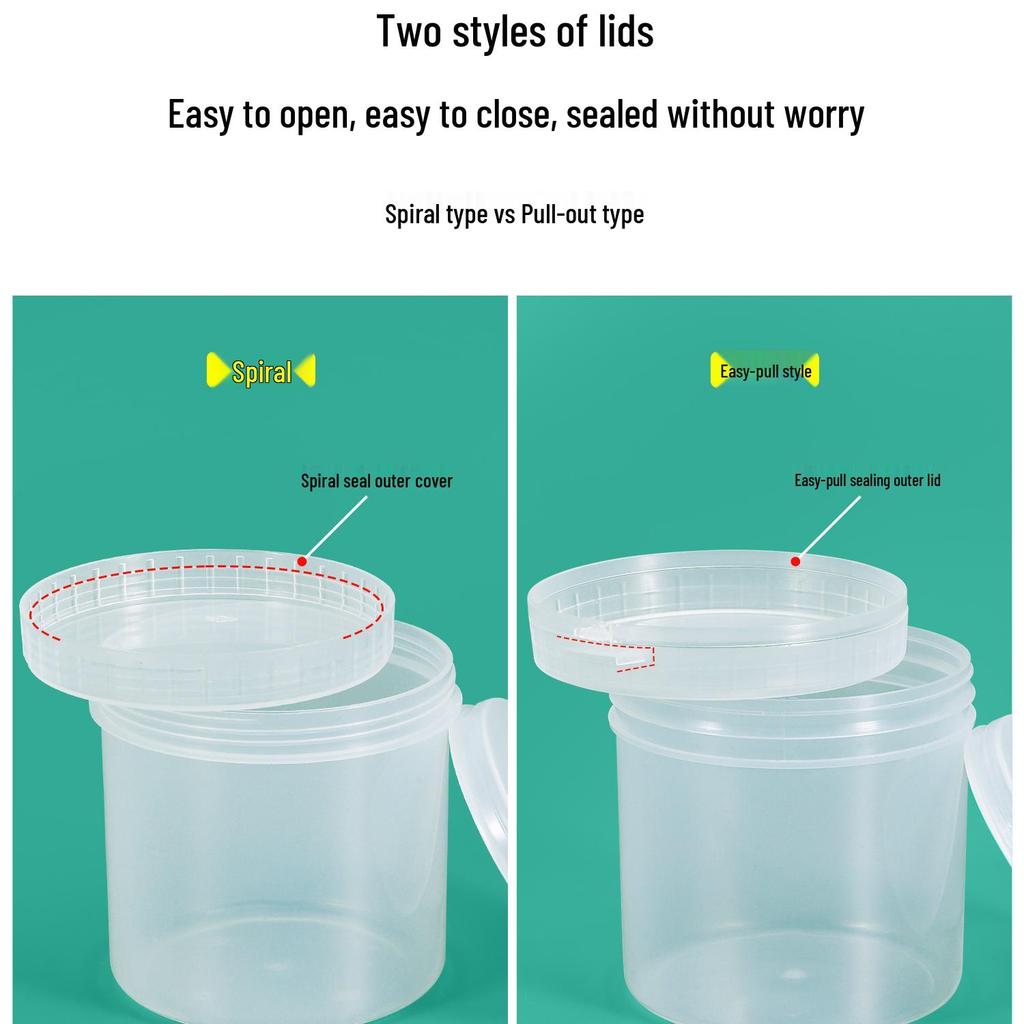 1000ml Food-grade Plastic Sealed Jar for Mask Powder, Ink, Solder Paste with Inner Lid - Available In 300g, 500ml
