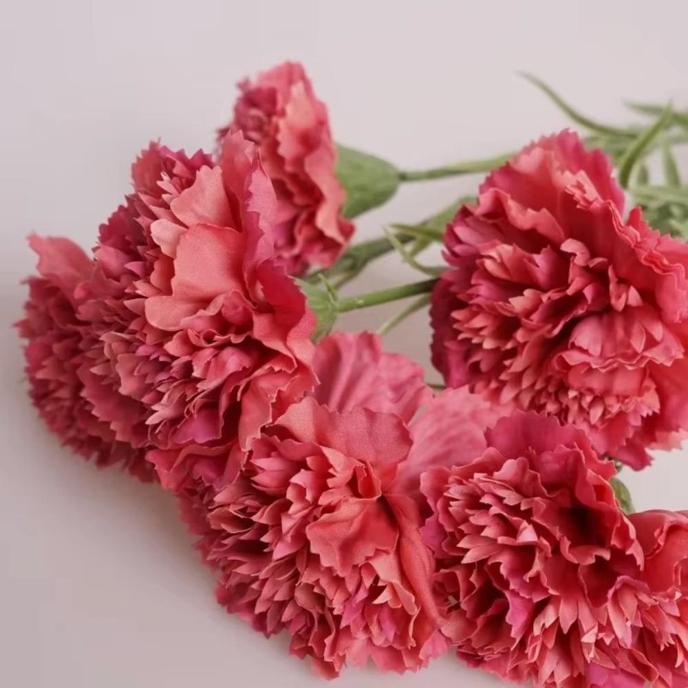 10pcs Real Touch Artificial Carnation 3D Fake Flowers New Simulation Flower  Mother's Day