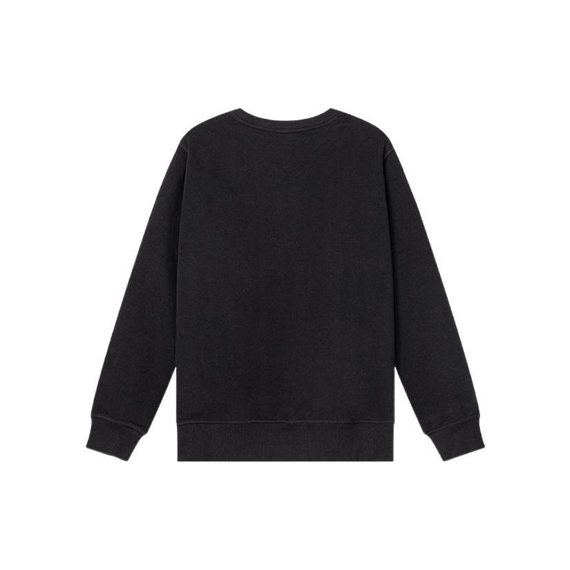 New Balance Essentials Stacked Logo Crew Sweatshirt Asia Sizing 'Black' Men's AMT03560-BK