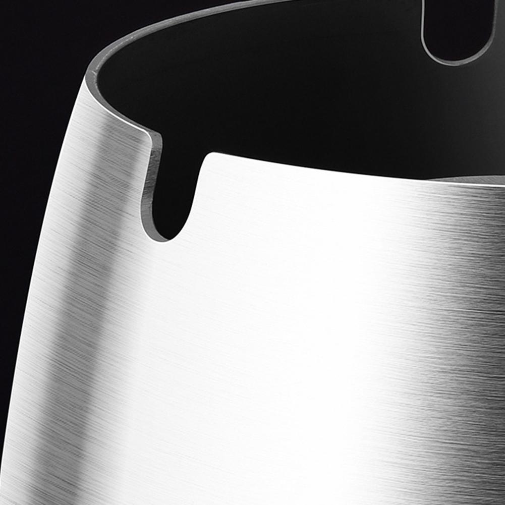 Smokeless Odorless Windproof Ashtrays with Lid Tabletop Ash Tray Stainless Steel Outdoor Ashtray for Home Office and Indoor