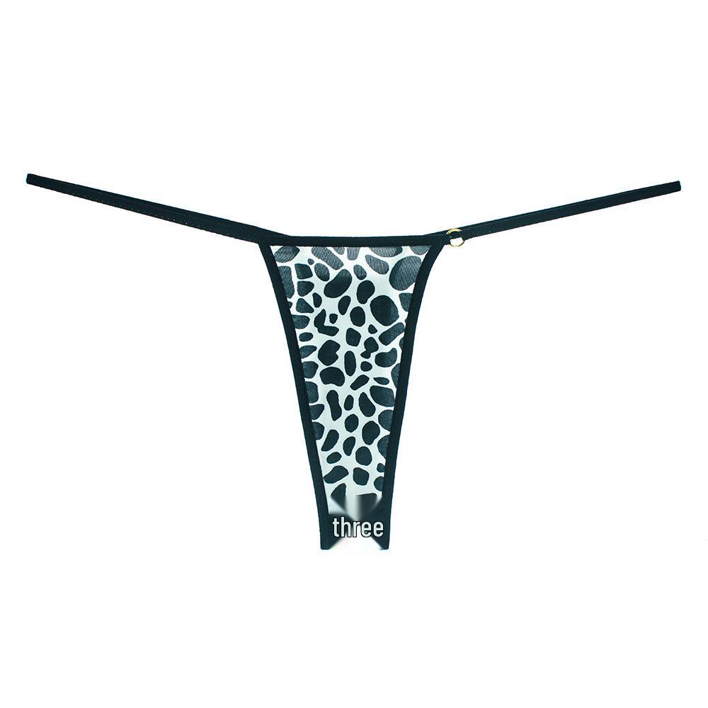 Tanga Seamless Attraente con Stampe Leopardo e Zebra, T-back, Biancheria Intima da Donna G012