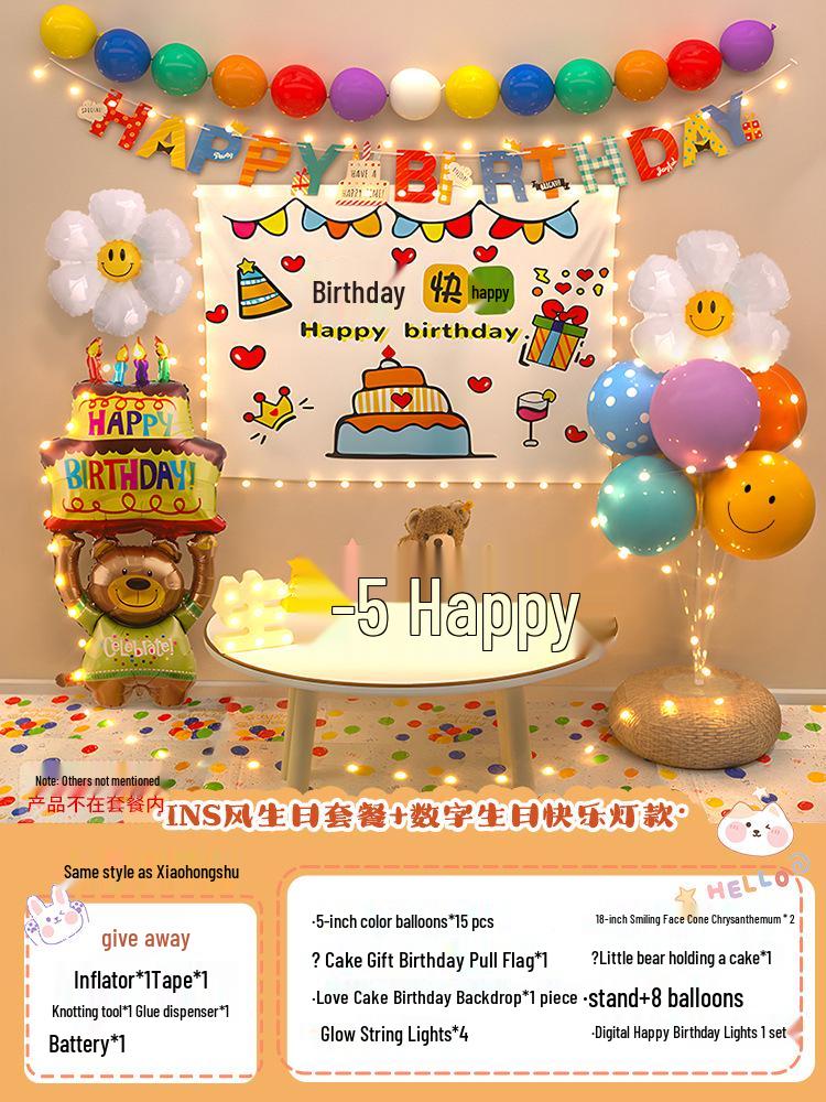 Baby's First Birthday Décor - Balloons & Party Scene for Boys & Girls