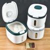 Kitchen Rice Storage Bucket Sealed Dispenser Organizer with Measuring
