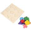 Puzzle en bois amusant pour enfants, forme géométrique, bloc de construction empilable, jouet d'apprentissage précoce