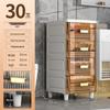 Waterproof Ultra-Narrow Storage Cabinet for Bathroom, Kitchen, and Refrigerator Gaps