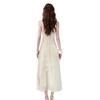 2026 Summer French Apricot Lace Embroidered Irregular Long Camisole Dress for Women