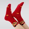 5Pairs Mid Tube Zodiac Horse Year Socks Good Luck Red Cotton Socks Chinese New Year Socks  Women