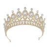 European & American Bride Rhinestone Crown Headband - Baroque Wedding & Evening Hair Accessory