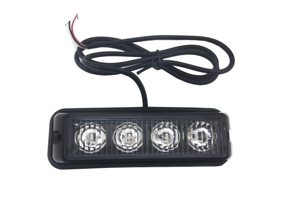 TASWK 4 LED Bulb Waterproof Emergency Strobe Light Flashing Grille