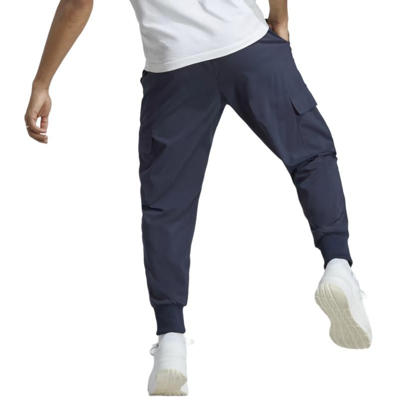 adidas Essentials M Sl C 7/8 Kalhoty Ležérní Střih Střední Pas Jednobarevné Zúžené Tkané Kalhoty Pánské Kalhoty Legend-Ink HA4349