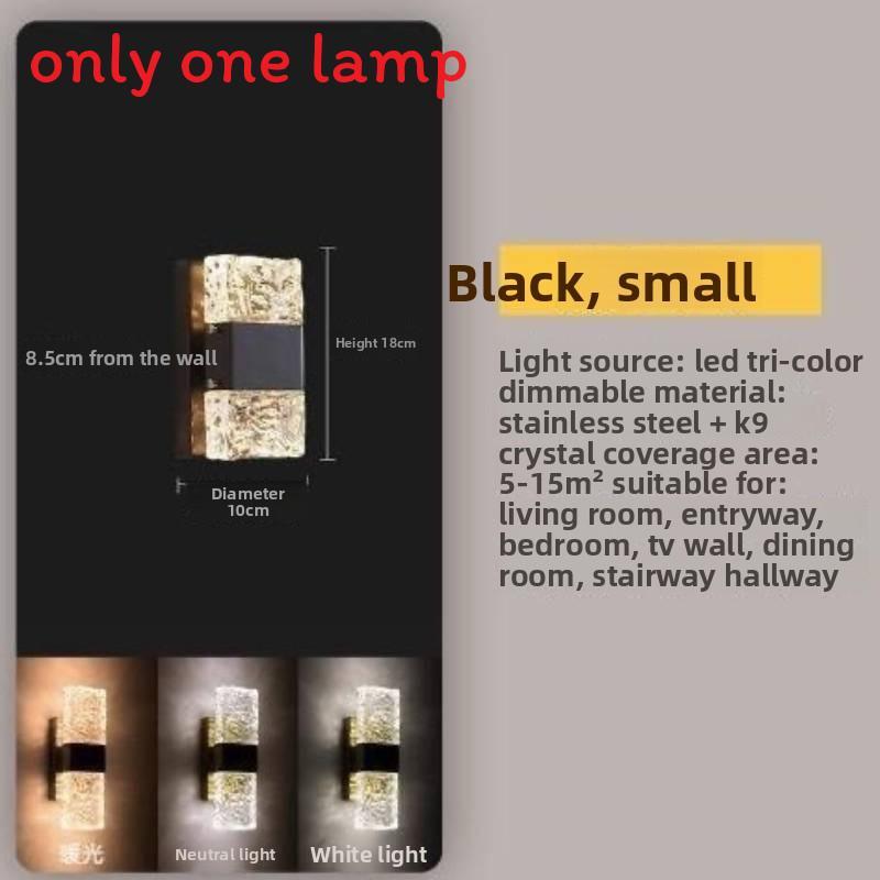 Modern Crystal Wall Light With Led Lamp And Wall For Bedroom And Living Room Decor