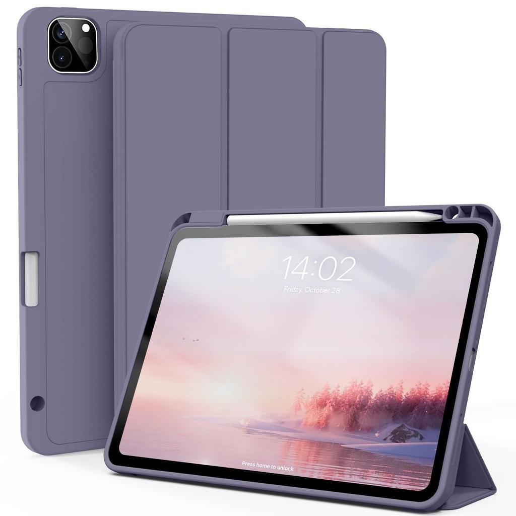 ZOYU for IPad Pro 11 Inch 4/3/2th Generation with Pencil Holder Case,For IPad Air 4/5th Gen 10.9 Mini 6 Trifold Stand Smart Case