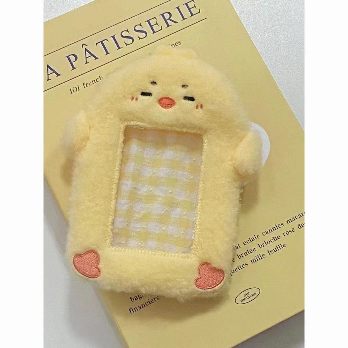 

Плюшевый держатель для карт в виде желтого утенка - Милый чехол для проездных или ID-карт