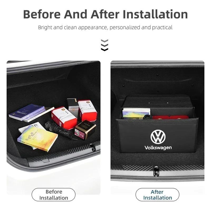 Car Trunk Storage Box Organizer Stowing Tidying Container Bag For Volkswagen VW Scirocco Beetle Golf Passat Polo Tiguan Touran zh8