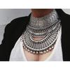 European Retro Coin-Style Half-Round Gold Silver Alloy Necklace