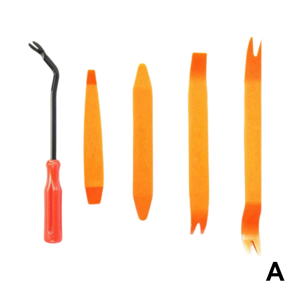 5 ks Nástroje pro instalaci auta, klipy na panely dveří, demontáž obložení, čepele pro demontáž palubní desky a navigace, plastové nářadí pro opravu interiéru auta