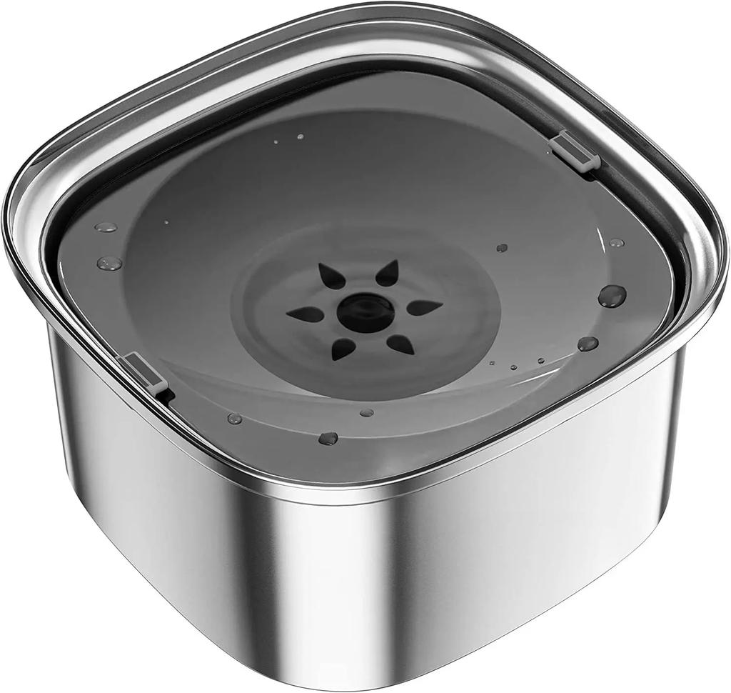 3L Dog Water Basin 101oz Stainless Steel Dog Water Basin No Leakage Large Capacity Dog Food Water Basin Slow