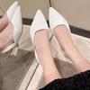 French Fairy Wind Bag Head Sandals Female Pointed High Heels Female Small Heel with Thick Heel Rear Empty Shallow Mouth Single Shoes Female