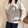 Tote Bag Transparent Jelly Bag Storage Bag Letter Prints Handbags Simple PVC Tote Bag  Fitness Bag