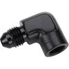 4AN Male Flare To 1/8 NPT Female 90 Degree Fitting Adapter Aluminum Black