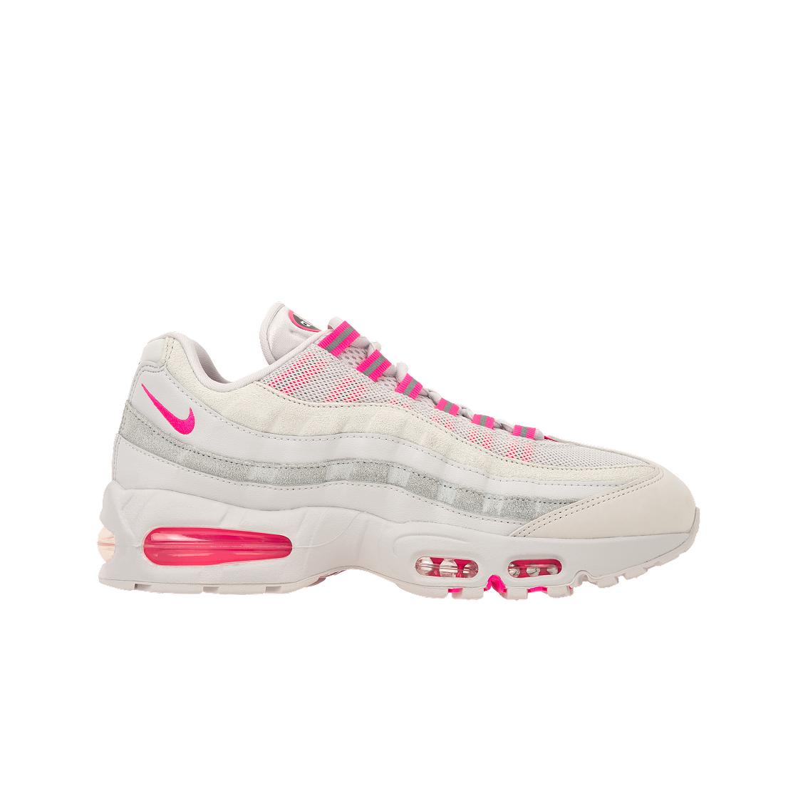 Nike Women's Grey/Pink/Cream Air Max 95 Og Vast Hyper Sneakers Pure-Platinum Platinum-Tint Ib6396-002 Cm