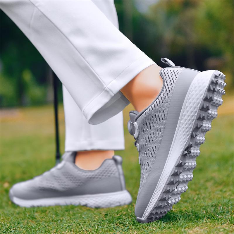 Golf shoes non-slip and wear-resistant sole breathable trend casual sports shoes men's automatic rotating buttons men's shoes