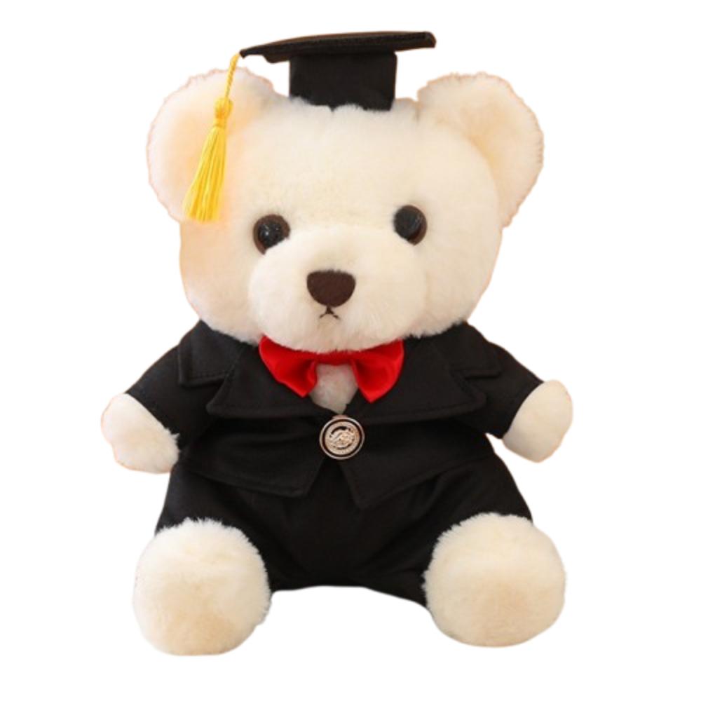 With Doctorial Hat Bachelor Bear Plush Toy Stuffed Toy Sitting Bear Plush Toys  Graduation Season