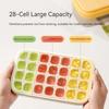 21/28 Grid Cartoon Peripheral Ice Cube Mold Press Type Quantitative Ice Tray Reusable Household Ice Making Box Kitchen Gadget