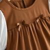 2025 New Spring/Autumn Girls' Patchwork Princess Dress - Korean Fashion Style