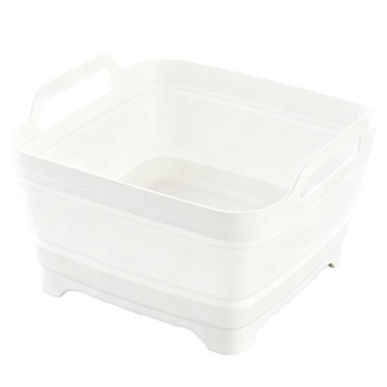 Skládací umyvadlo na nádobí se zátkou na odtok, přenosné umyvadlo, vana na nádobí, skládací dřezová vana, kuchyňský úložný tác, venkovní úložný kbelík