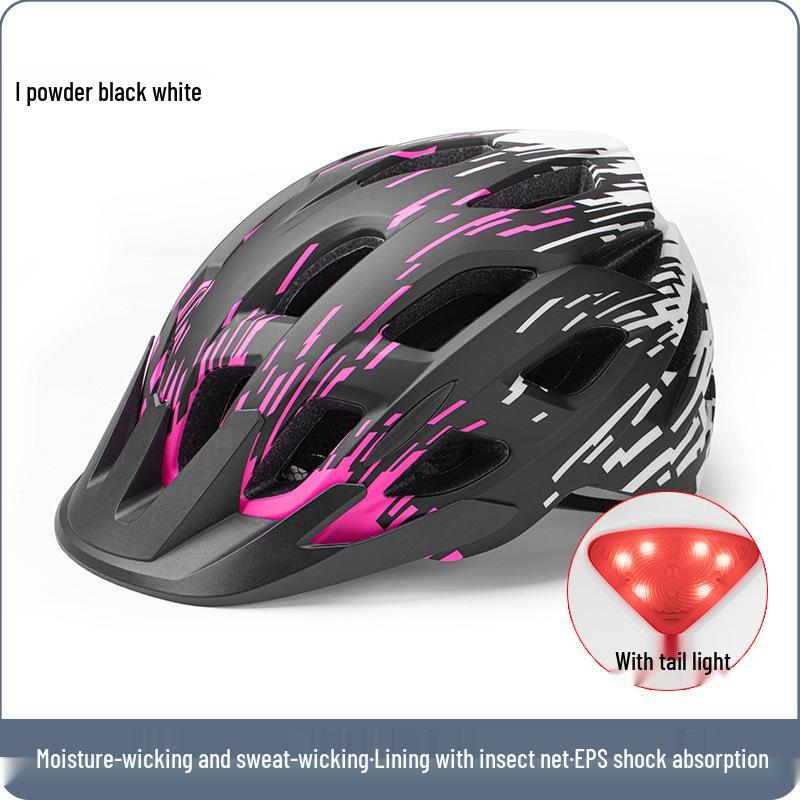 Adjustable Integrated Cycling Safety Helmet with Taillight and Cross-border Certification