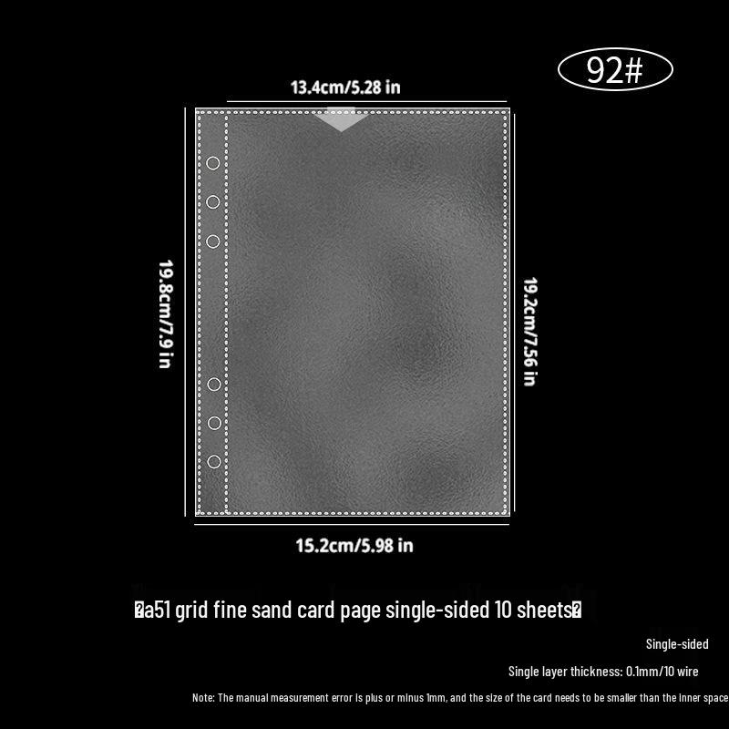 Компактный нескользящий прозрачный альбом для карточек формата А5 с 3-дюймовыми четырехлистными страницами для хранения небольших карточек 900₽