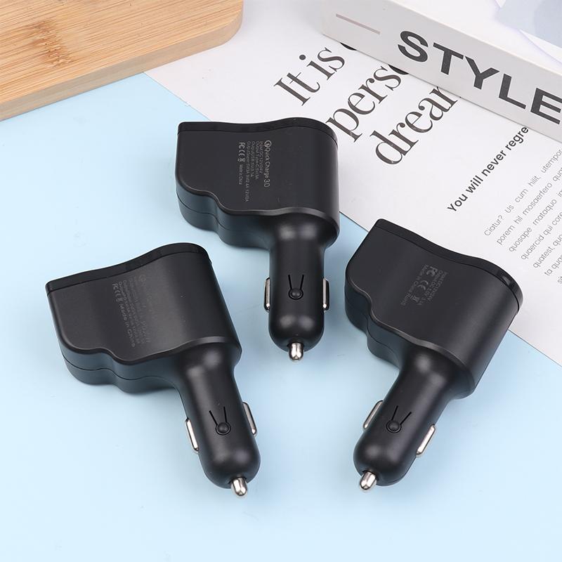 Dual Usb Car Charger Digital Display Car One To Three Cigarette Light 66W Car Multifunctional Charger