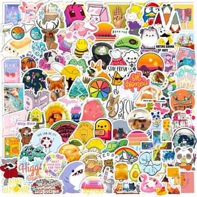 Explode 100 Small Size 4Cm Small Fresh Ins Cute Stickers Suitcase Notebook Children'S Reward Stickers