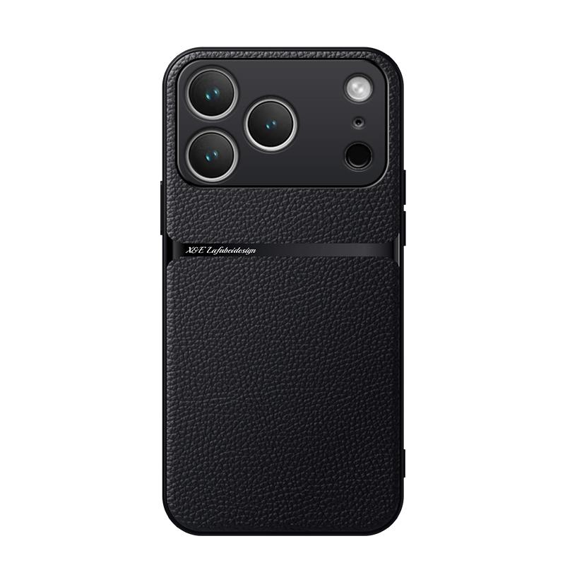 

Матовый кожаный чехол для телефона для iPhone 17 Pro Max Air 13 12 Mini 11 16 Pro Max 14 15 Plus Автомобильный магнитный держатель Защитная крышка For iPhone 16