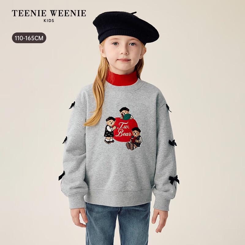 Teenie Weenie Girls  Sweet Bow Fleece-Lined Sweatshirt 140