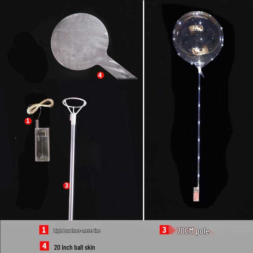 Glowing Bobo Balloon - Transparent LED Light-Up Balloon for Kids' Toys and Wedding Decorations