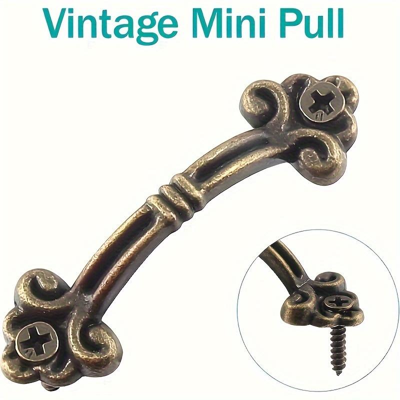 15/30 de bucăți Mini Ornamente Mânere Sertare din Zinc - Alamă Vechi - Perfect pentru Cutii de Bijuterii și Tragere Mici pentru Organizator de Mobilier