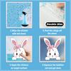 6 Sheets Easter Bunny Window Cling Removable Waterproof PVC Flower Colorful Egg Rabbit Static Glass Sticker Spring Easter Holiday Decoration Decal