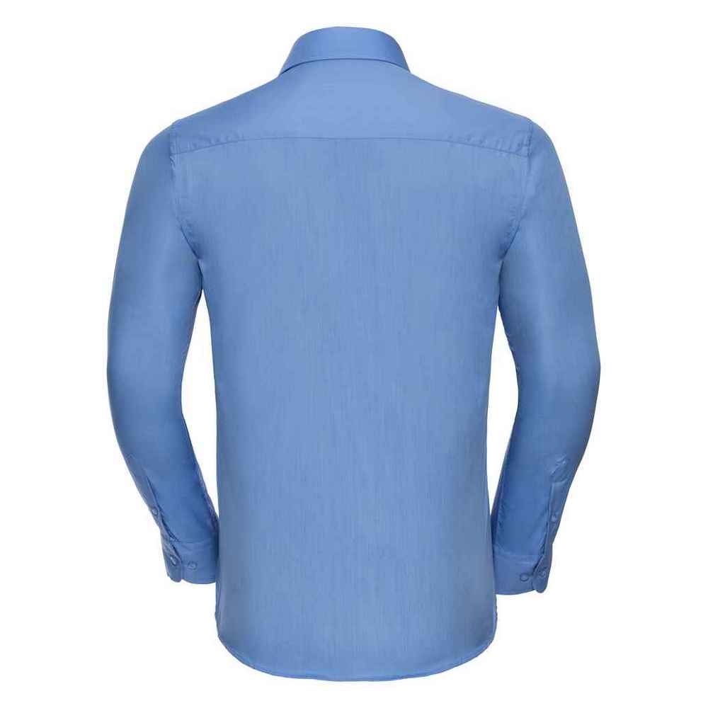 Russell Collection Pflegeleichtes, formelles Herrenhemd aus Polycotton mit langen Ärmeln