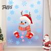 Removable Party Decals Christmas Window Clings, Cartoon Antlers Snowman Wall Stickers, Waterproof PVC Supplies Decorative for Home Glass Windows