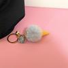 Schattige IJshoorntje Pluche Sleutelhanger Cartoon Pompom Tas Bedeltje Auto Sleutelhanger Accessoire